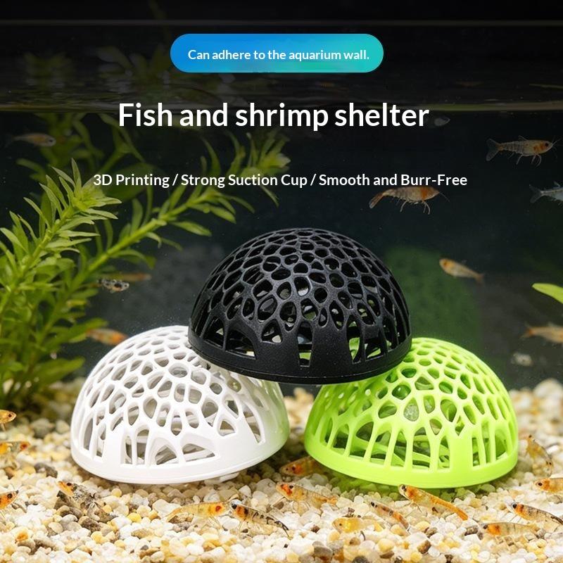 Aquarium Fish Hiding Spot - 水槽用エビハウス、洞窟型ミニ多孔性ベタハウス、魚の隠れ家、エビシェルター、エビ繁殖用の巣、水生装飾品
