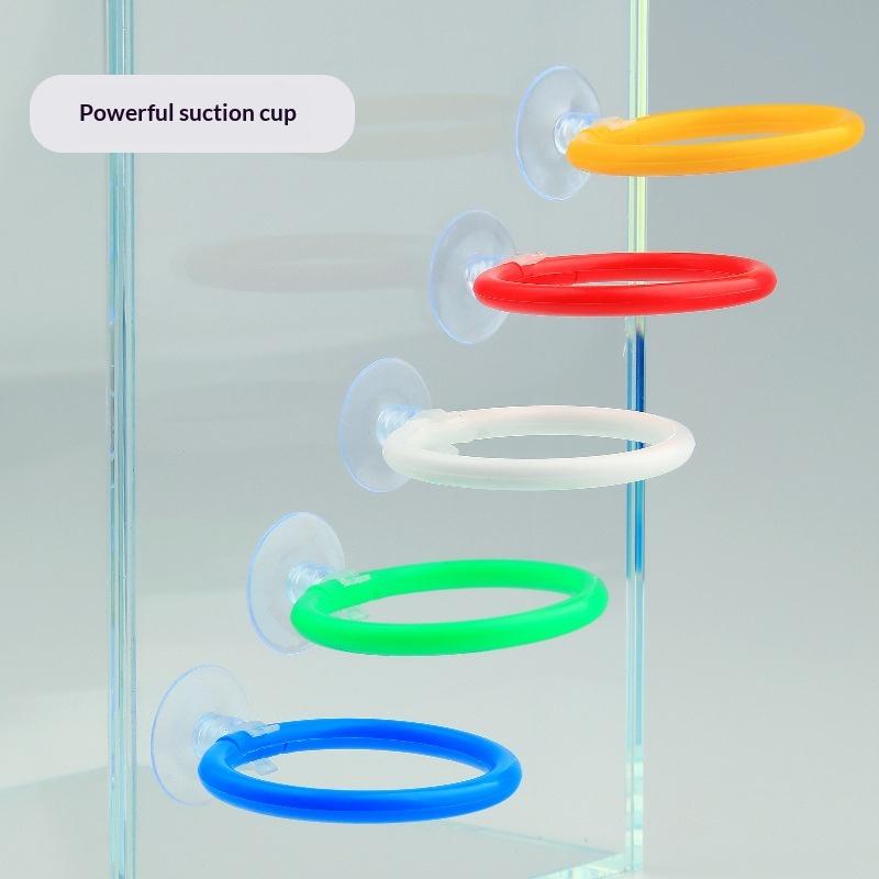Aquarium Fish Game - 卸売カラフルなベタ魚トレーニングリングセット、ベタ魚の尾の拡張と鰓のトレーニング用のインタラクティブな吸盤付きトレーニングリング
