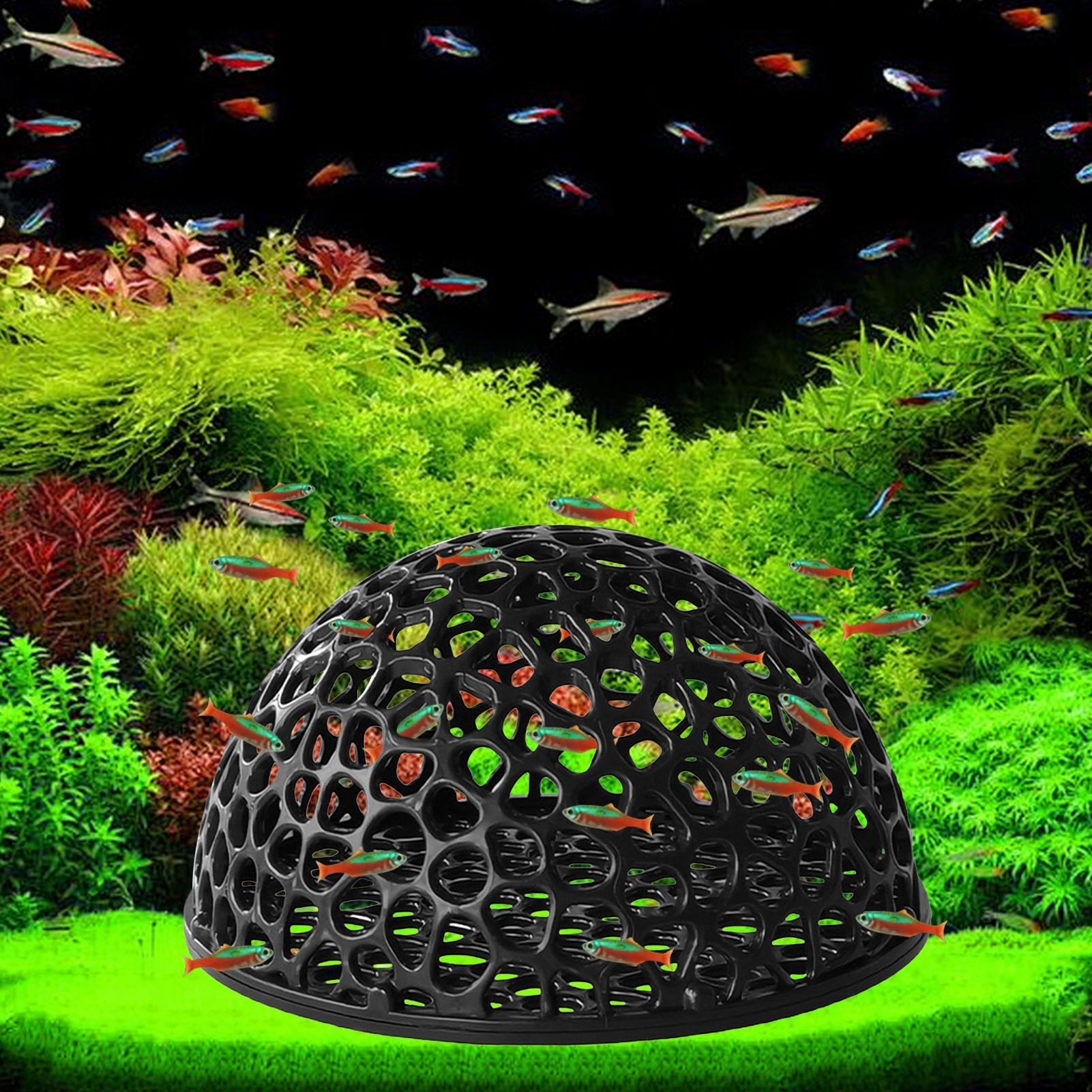 Aquarium Fish Hiding Spot - 水槽用エビハウス、洞窟型ミニ多孔性ベタハウス、魚の隠れ家、エビシェルター、エビ繁殖用の巣、水生装飾品