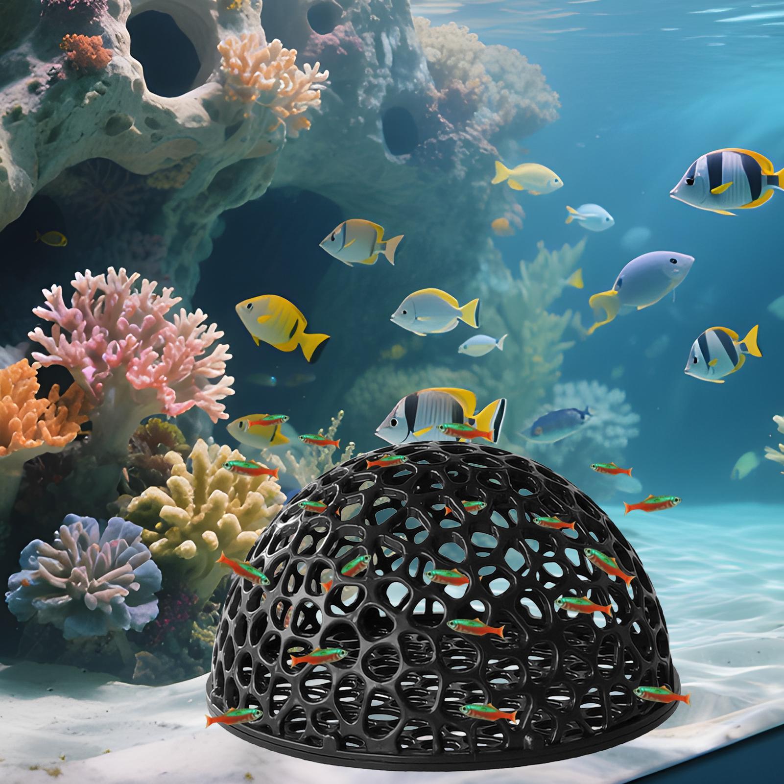 Aquarium Fish Hiding Spot - 水槽用エビハウス洞窟 ミニ多孔質ベタハウス 魚の隠れ家 エビシェルター エビ繁殖巣 水生装飾用