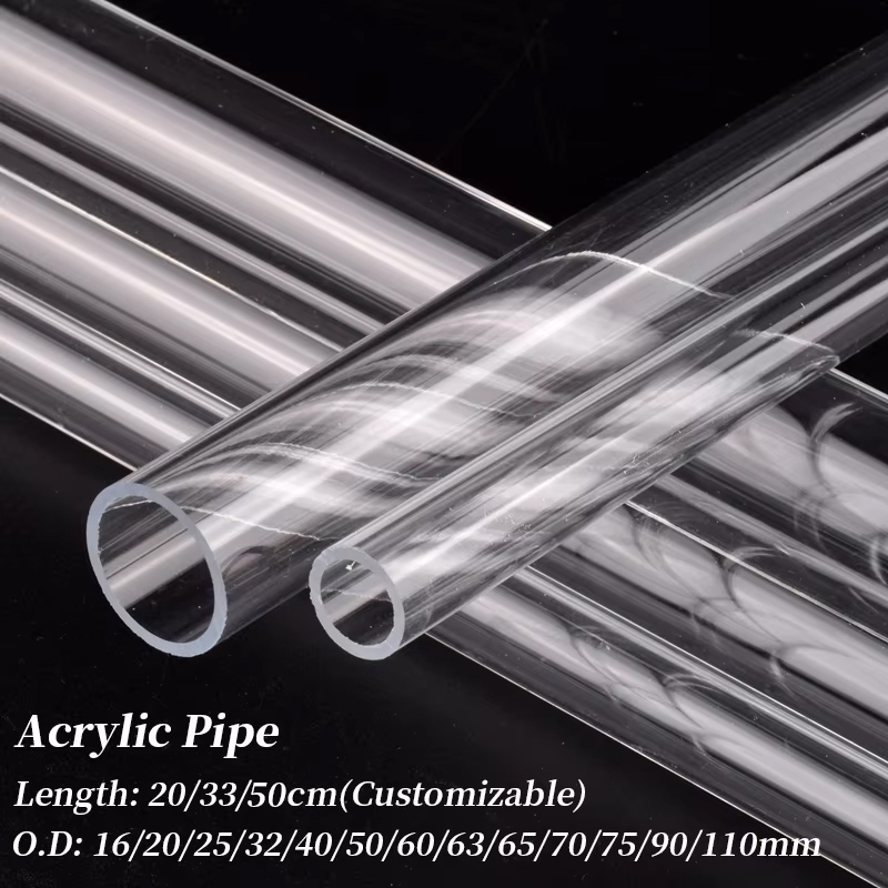 Aquarium Fish Long - 1Pc 外径 16 〜 110 ミリメートル透明アクリルチューブ水槽水族館用品水耕散水透明プレキシガラスパイプ