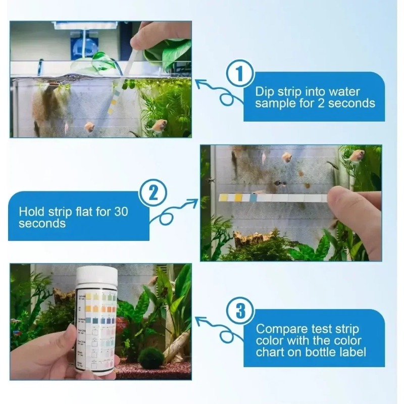 水槽テストストリップ 淡水プール水槽水質pHテストストリップ - Aquarium Test Kit のレビューと価格