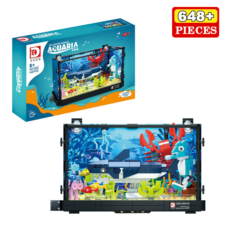 648ピース サメ生態系タンク 組み立てブロック 海洋水族館 - Aquarium Fish Shark のレビューと価格