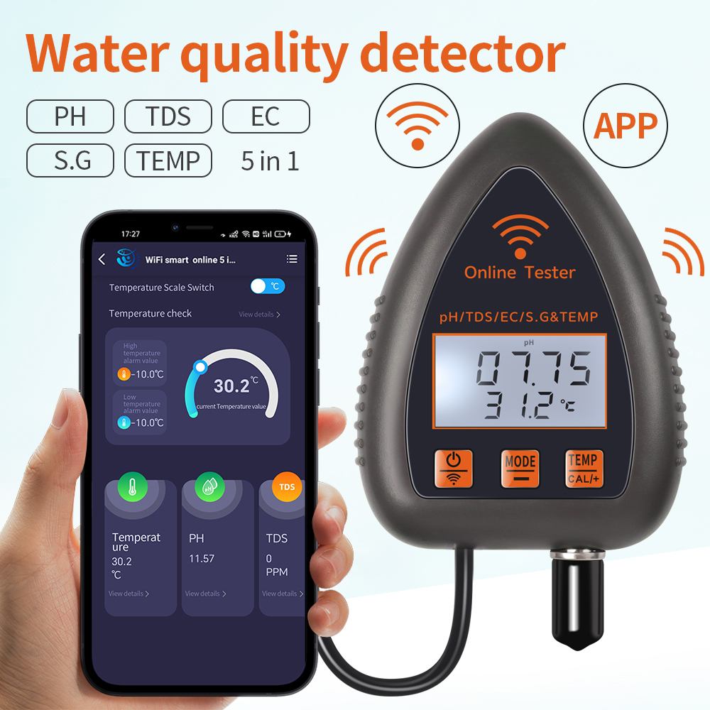 Tuya WiFi 5 in 1 TDS/EC/SALT/S - Aquarium Test Kit のレビューと価格