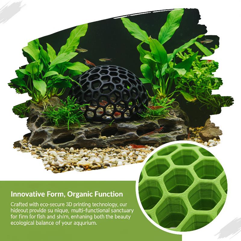 水槽用エビハウス、洞窟型ミニ多孔性ベタハウス、魚の隠れ家、エ - Aquarium Fish Hiding Spot のレビューと価格