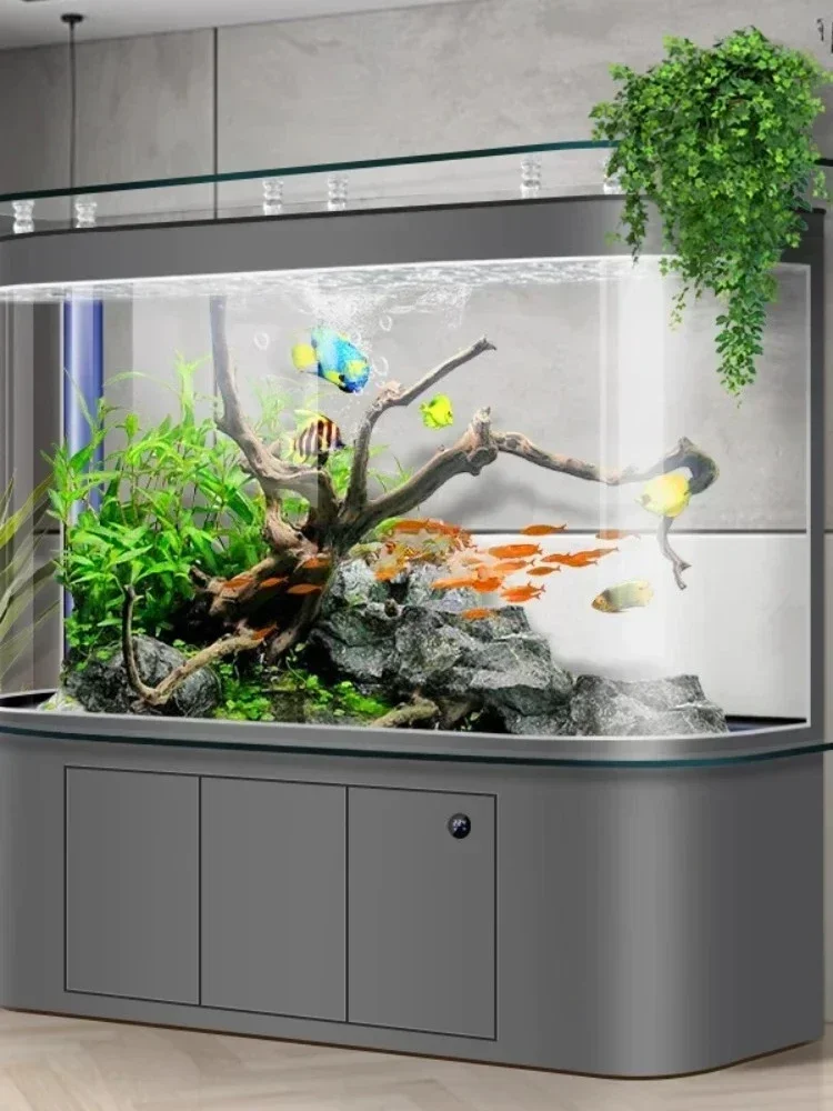 水槽リビングルームアーク型水槽無水底フィルターインテリジェン - Aquarium Fishland のレビューと価格