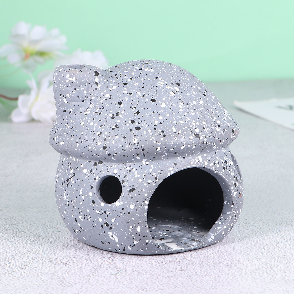 1個入りセラミック製キノコ型水槽用魚の隠れ家、エビやシクリッ - Aquarium Fish Hiding Spot のレビューと価格