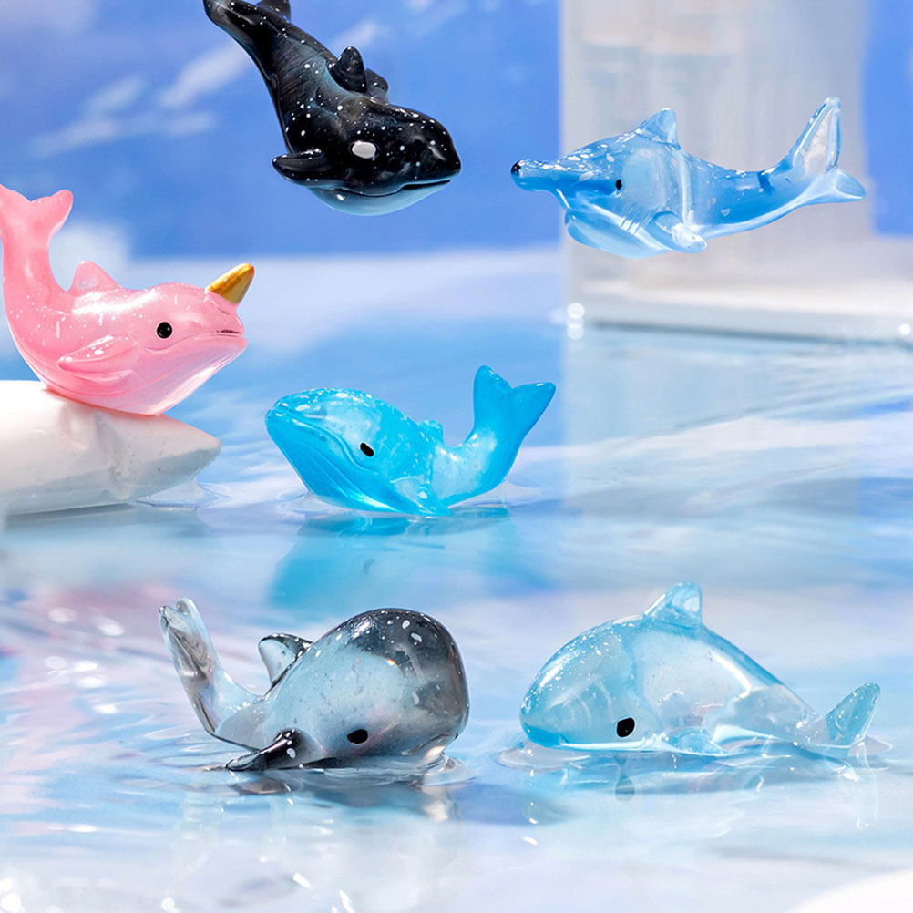 6個入り 海洋動物フィギュア レジン製ミニチュア クジラやサ - Aquarium Fish Shark のレビューと価格