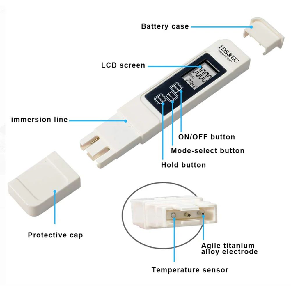 デジタル TDS EC 水質テスターメーター多機能 PPM  - Aquarium Test Kit のレビューと価格