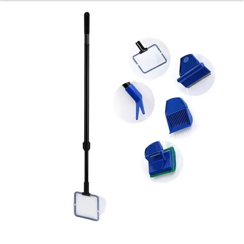 5-in-1水槽清掃キット（伸縮式ロングハンドル付き） - Aquarium Fish Long のレビューと価格
