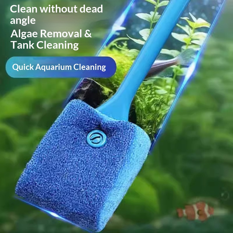 ロングハンドル水槽用藻類スクレーパーブラシ 厚手の研磨パッド - Aquarium Fish Long のレビューと価格
