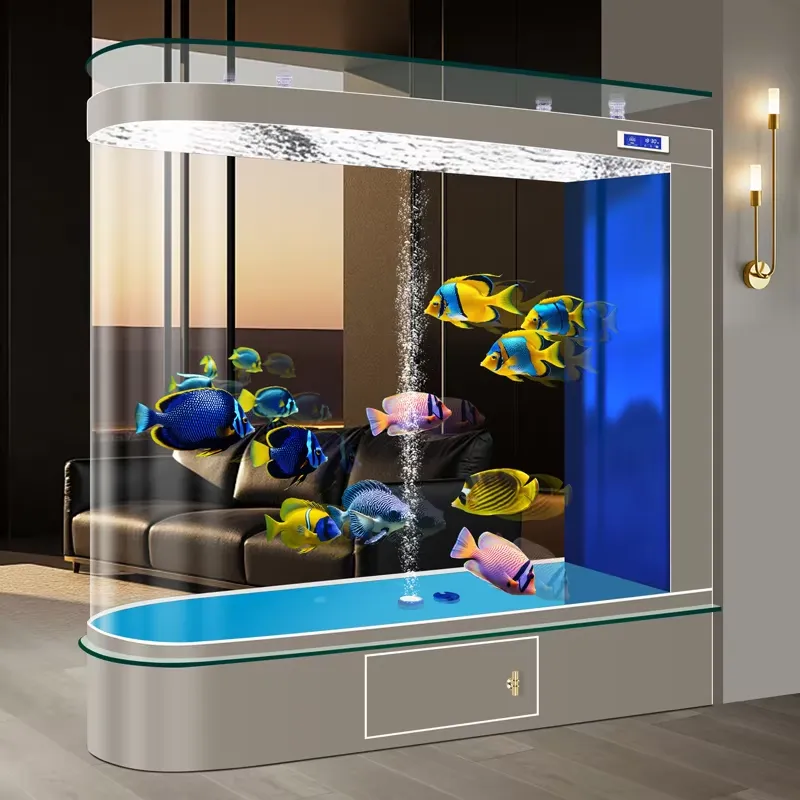 2026年新型 リビングルーム用大型底面酸素ガラス製家庭用ス - Aquarium Fishland のレビューと価格