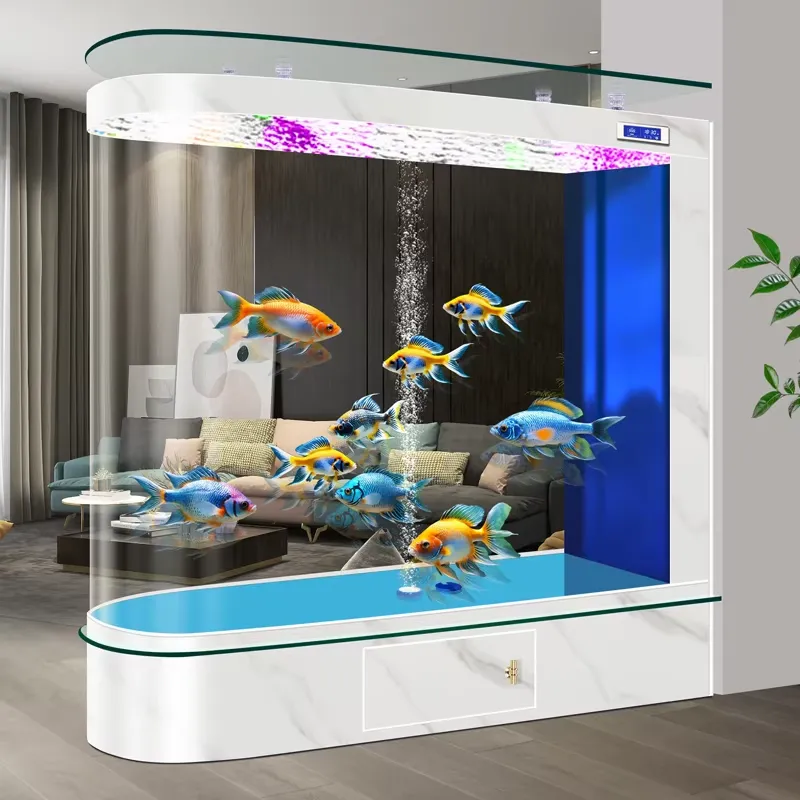 2026年新型 リビングルーム用大型底面酸素ガラス製家庭用ス - Aquarium Fishland のレビューと価格