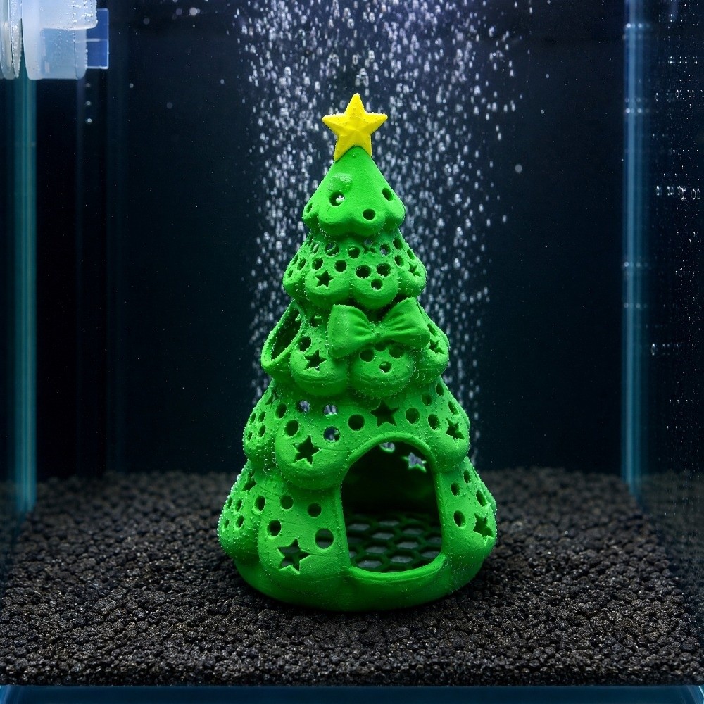 3Dプリント製クリスマス水槽用隠れ家、安全なシェルター、プラ - Aquarium Fish Hiding Spot のレビューと価格